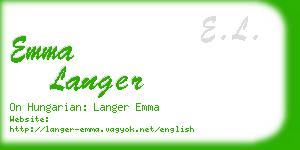 emma langer business card
